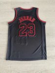 NBA 23 Jordan Chicago Bulls Maillot noir avec signature